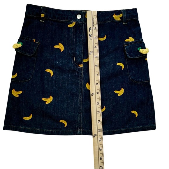 Kids denim skirt with crocheted banana pockets size 6 - Picture 6 of 6